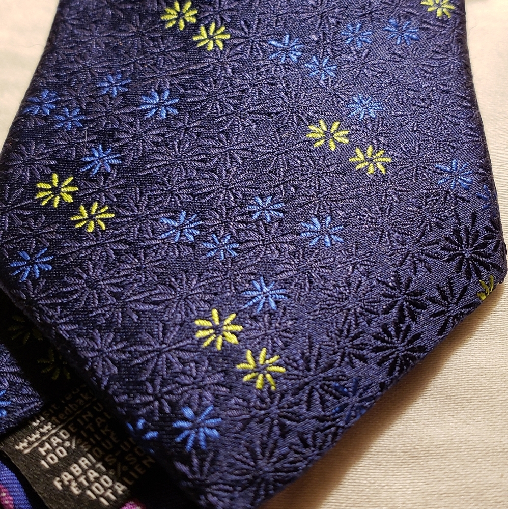 Ted Baker Blue Floral Narrow Silk Tie NWT
